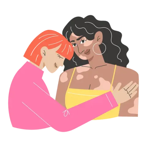 lesbian with skin pigmentation